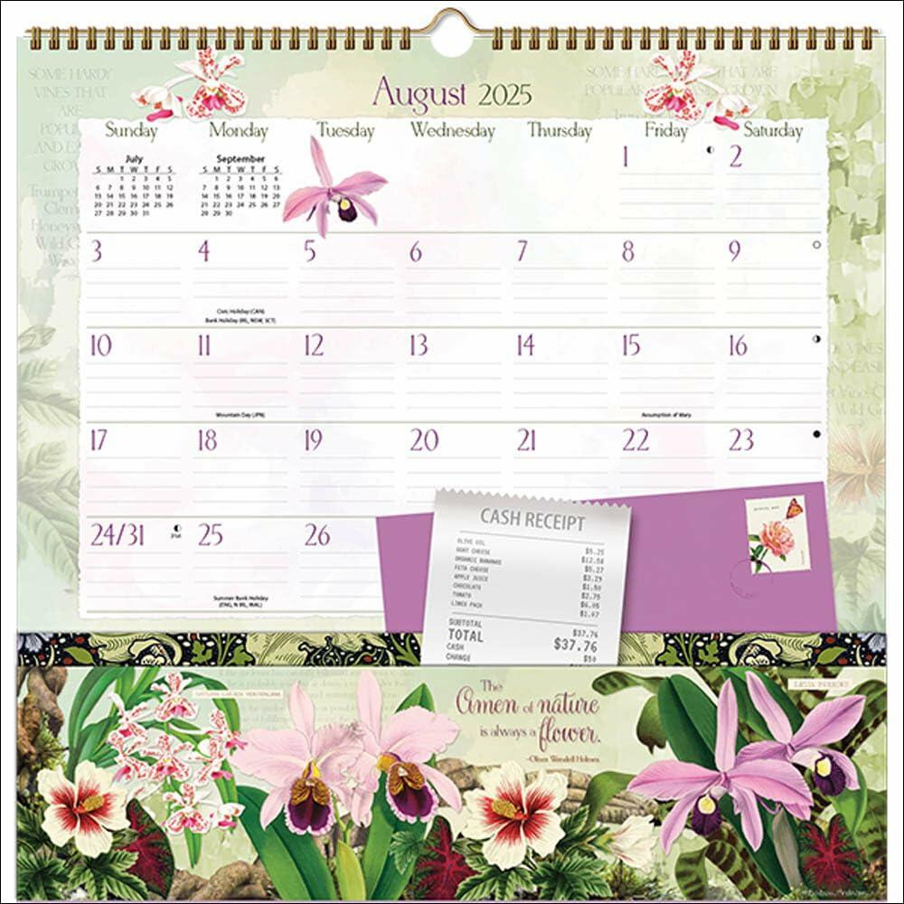 Lang Botanical Gardens Note Nook 2025 Calendar 12x12