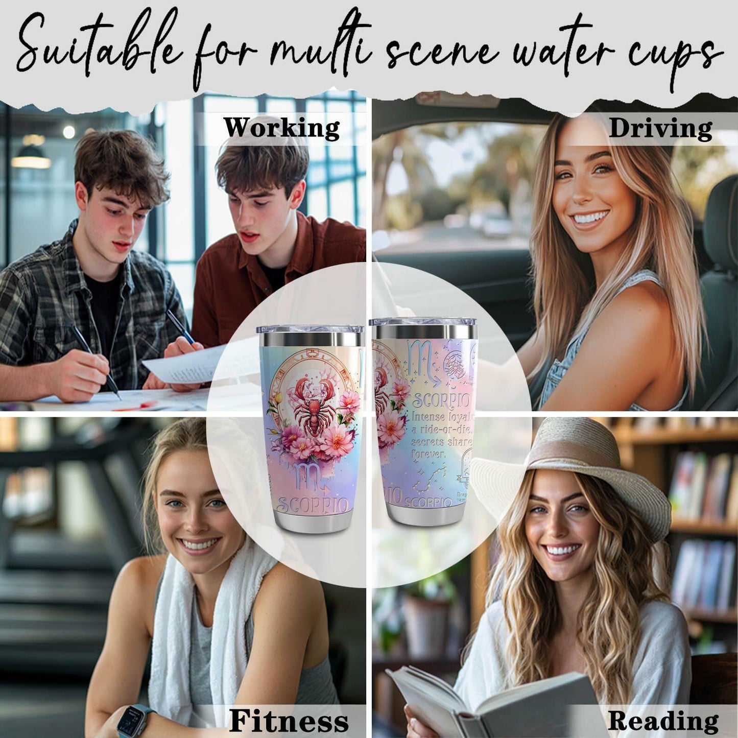 LLKJHGE Scorpio Zodiac 20oz Stainless Steel Insulated Tumbler with Lid