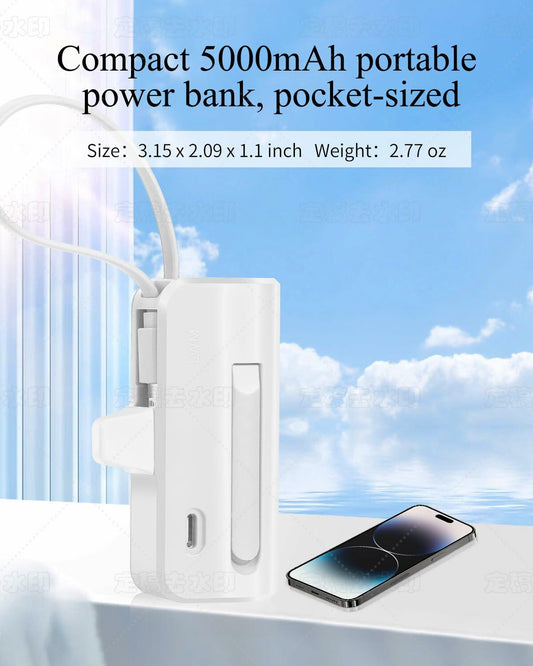 Generic LWM Mini 5000mAh Fast Charging Power Bank Type-C White