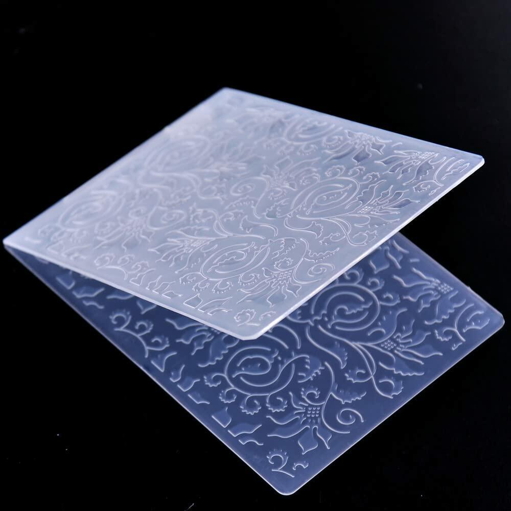 DDOUJOY Plastic Embossing Folders Flowers Leaves Bird 5pcs for Card Making