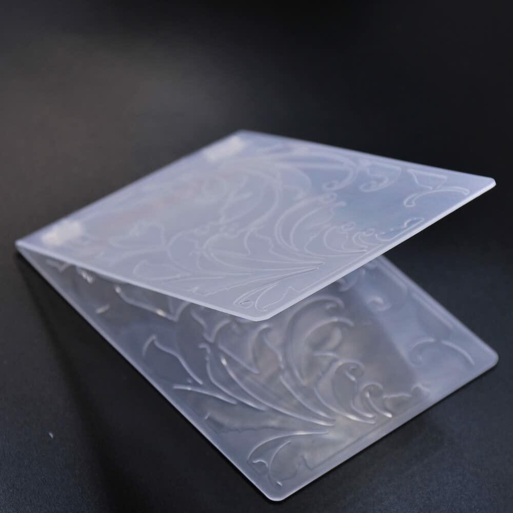 DDOUJOY Embossing Folders Flowers Leaves Bird Plastic 9pcs for Card Making