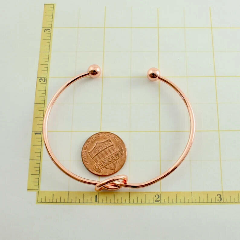 Unbranded Stainless Steel Love Knot Infinity Bracelet Cuff Open Bangle 2pc