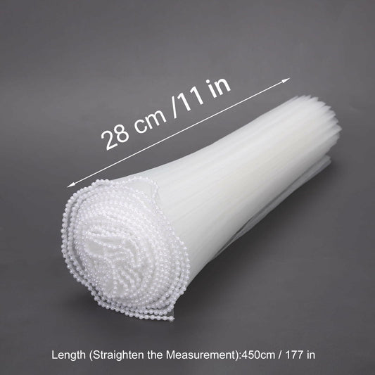 XIHIRCD 5 Yards Pearl Flower Wrapping Mesh Paper White Wavy Net Yarn
