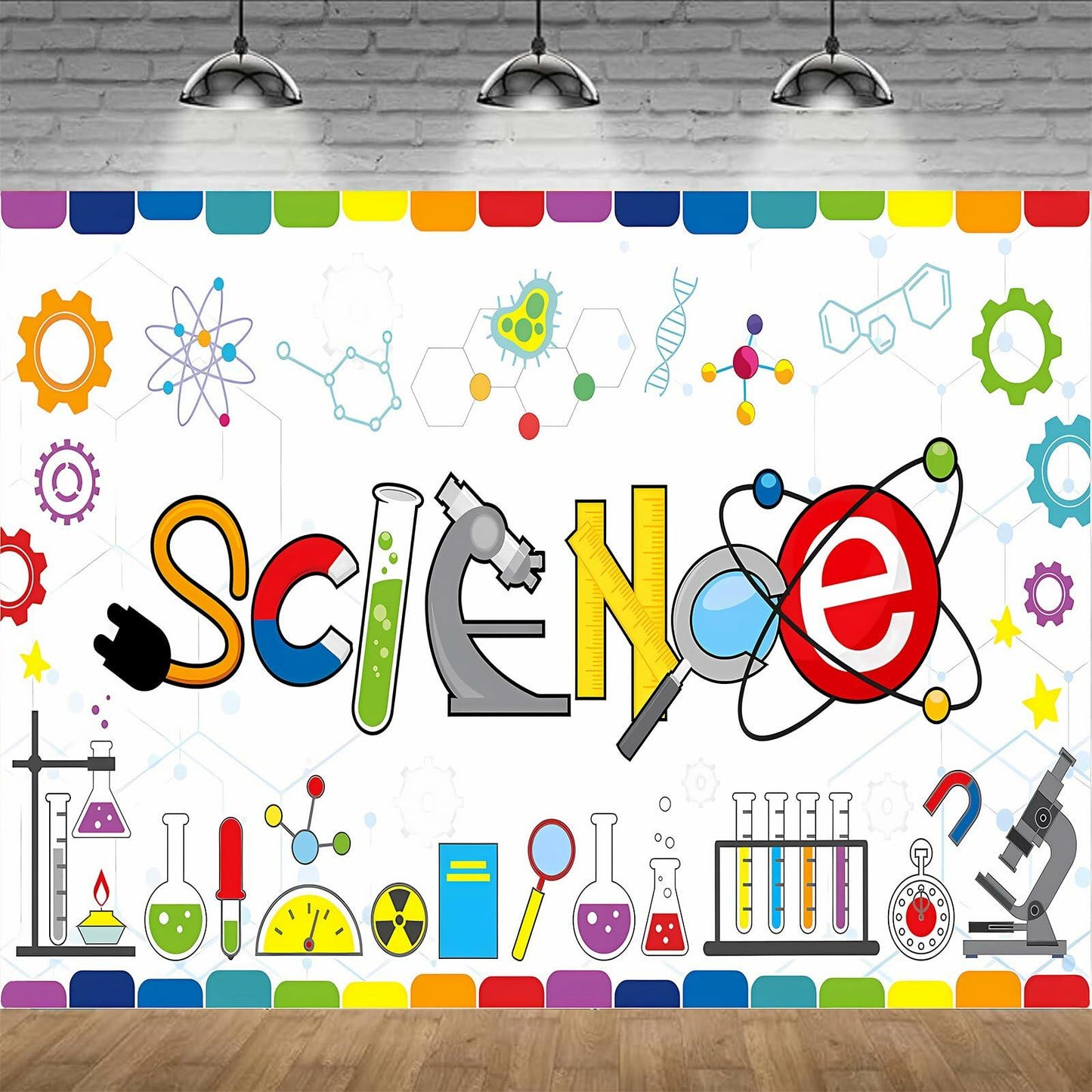 Generic Science Party Backdrop Chemical Themed Kids School Lab Blue 7x5 Ft