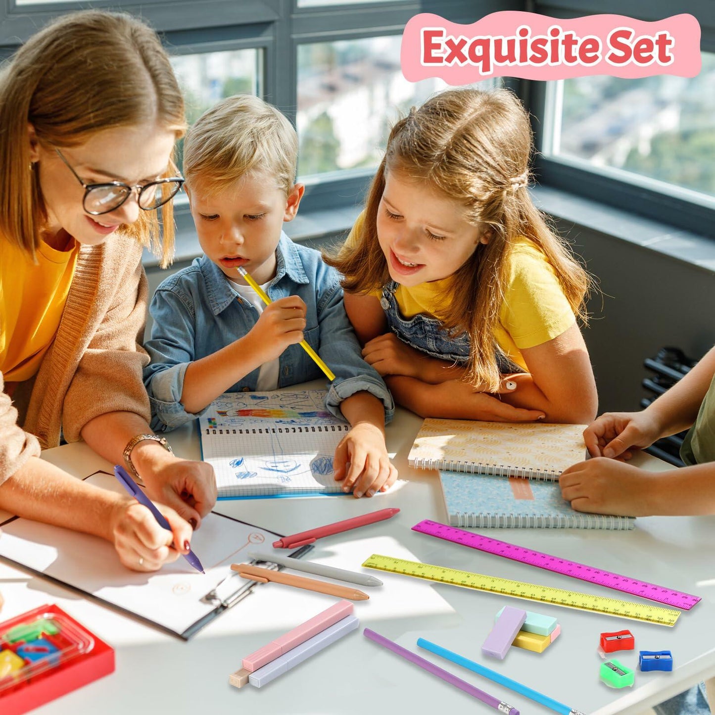 Feifeiya 240 Pcs Operation Christmas School Supplies Bulk Set Pen Ruler