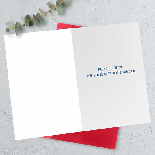 HEJOYN Father's Day Card for Dad Grandpa Husband Cute TV Joke Design