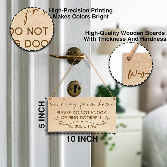 Preuf No Soliciting Wooden Door Sign Plaque Rustic 5x10 Wood Home Porch