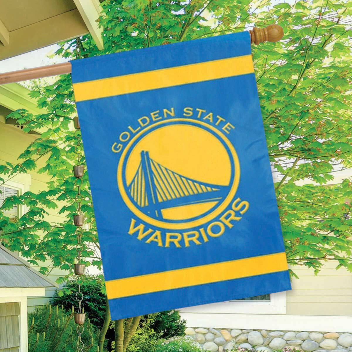 Party Animal NBA Golden State Warriors Premium Banner Flag 28x48 Team Color