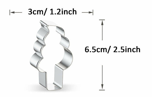 WJSYSHOP Mini Ice Cream Cookie Cutter Stainless Steel Silver