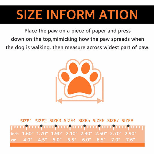 DOGOYS Dog Shoes Non-Slip Waterproof Boots Orange 4Pcs Size M-L