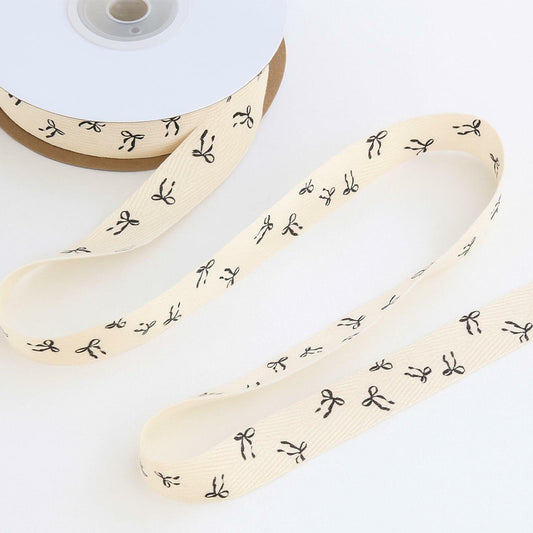 Luhiew Black Cotton Bow Ribbon 3/5 Inch 10 Yards Crafting Gift Wrap