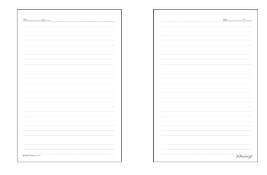 Stationery Hello Kitty Hard Cover 8mm Ruled College Notebook Set of 2