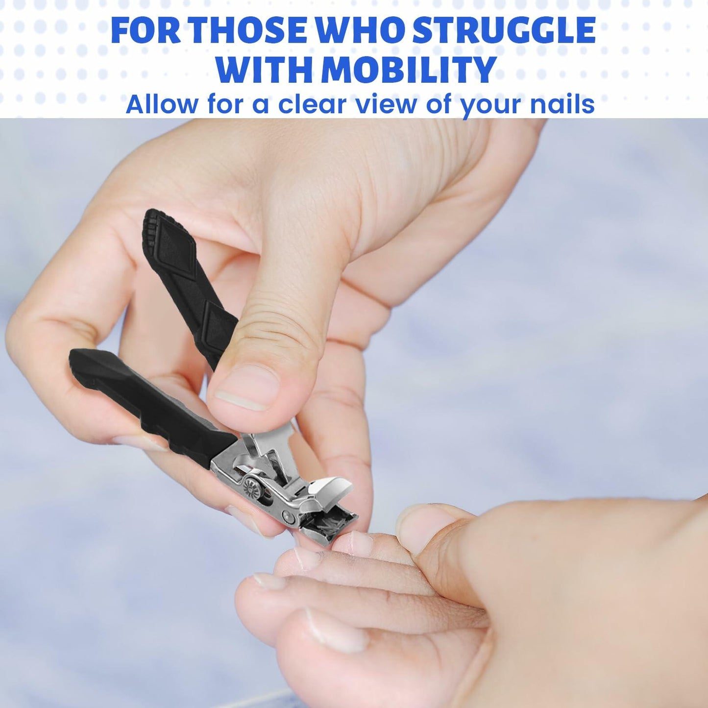 Clipmaster Pro Nail Clipper for Seniors Wide Jaw Thick Toenails with Catcher