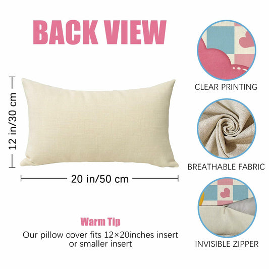 Fahrendom Easter Peeps Bunny Lumbar Pillow Cover 12x20 Colorful Rabbit