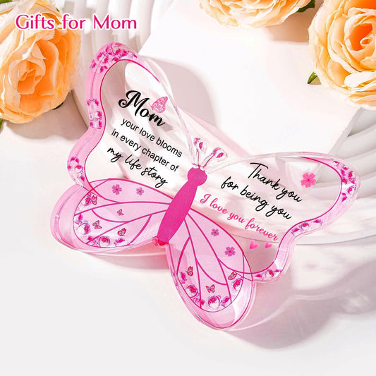 ilifemate Acrylic Butterfly Plaque Mom Gift 5.12x3.54x0.6 inch Transparent