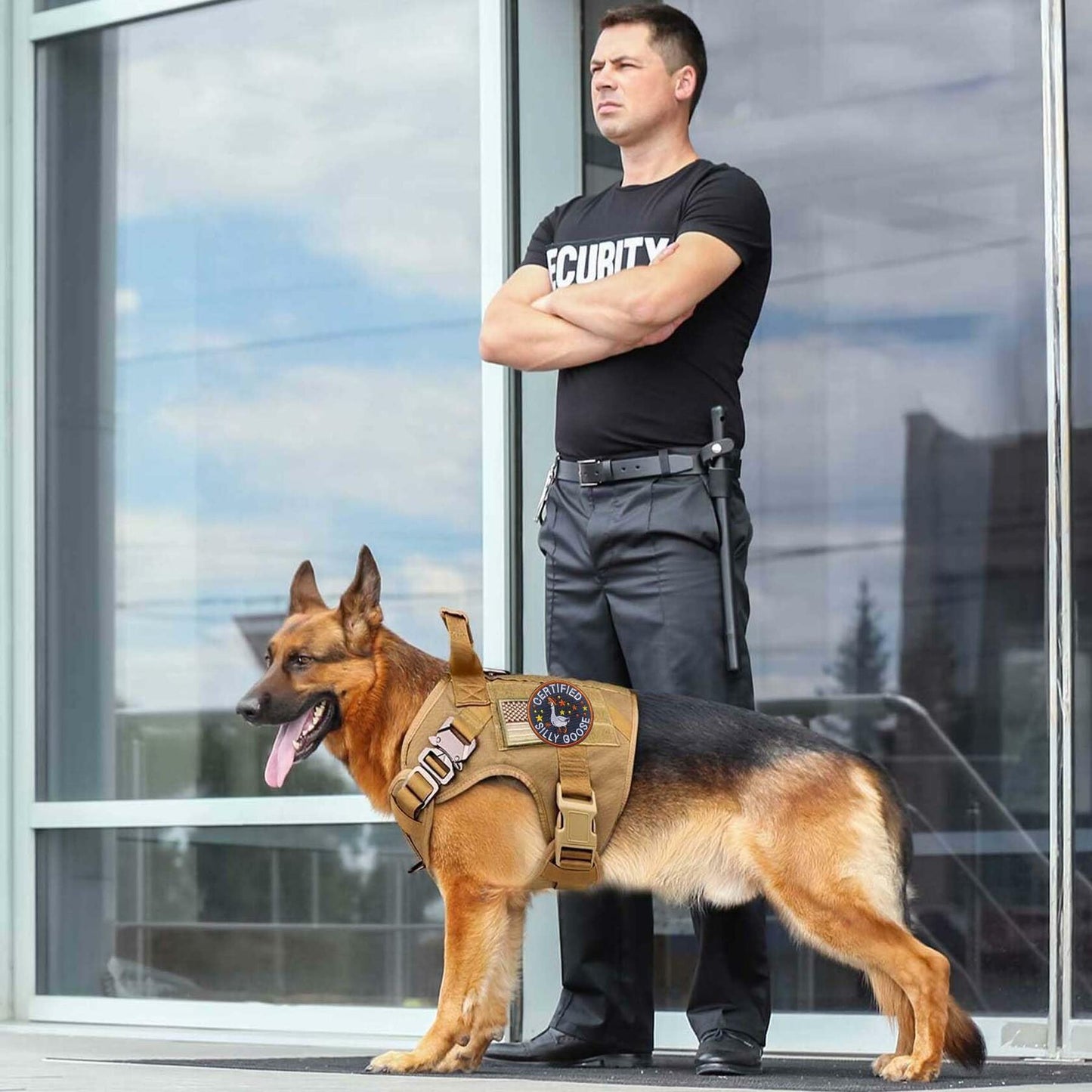 AMZAOMNN Funny Goose Hook and Loop Patch, 2 Pcs Embroidered Animal Meme