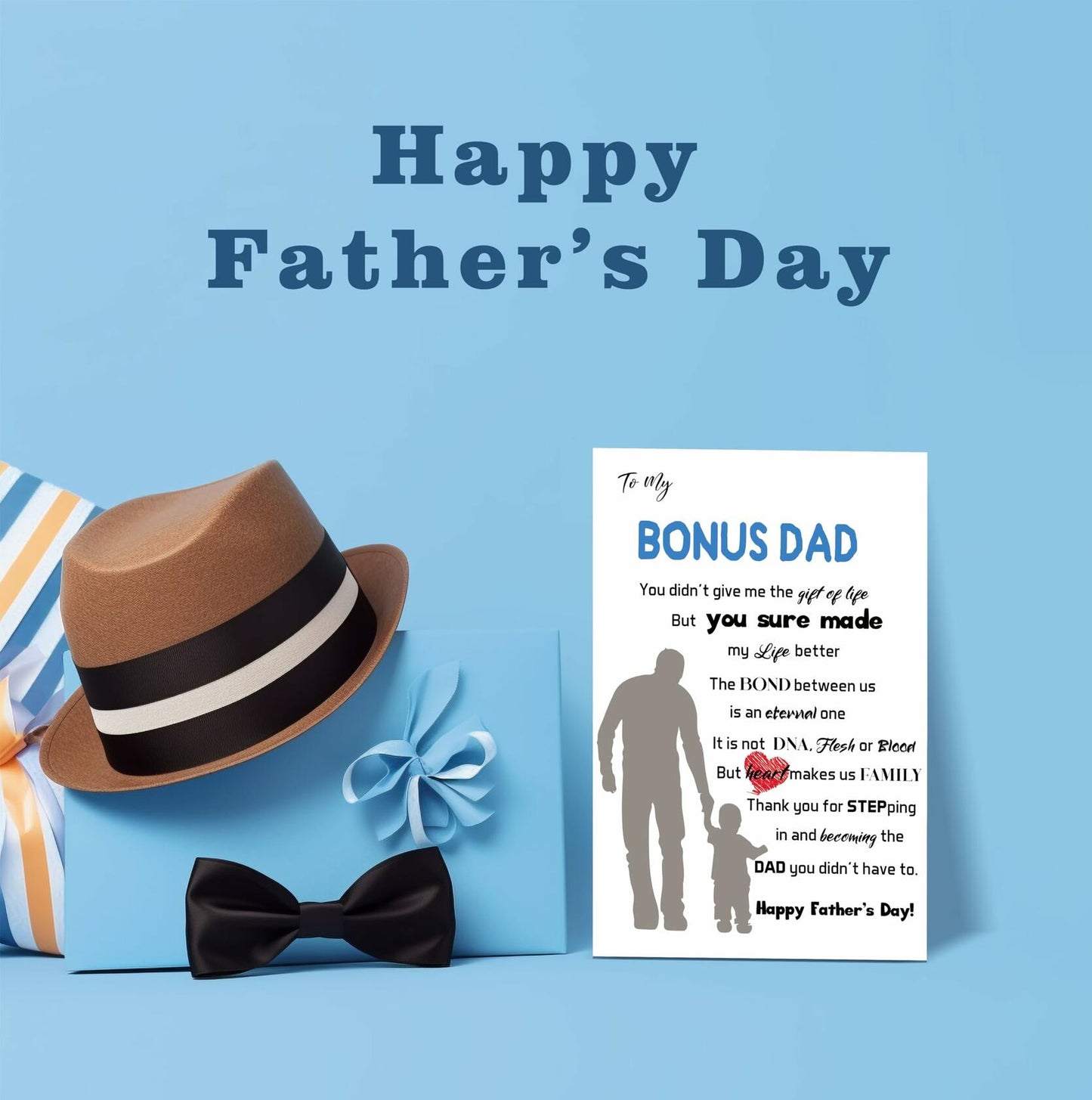 IDU Dog Dad Fathers Day Card Gift from Dog Cartoon Modern Animal ZN170