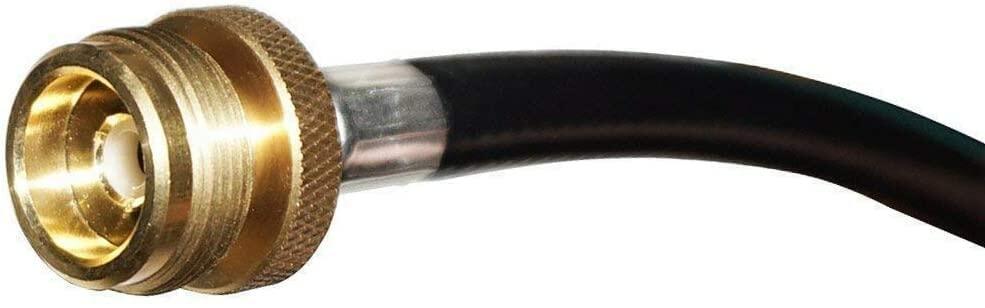 DOZYANT 12ft 1/4" Quick Connect RV Propane Hose Converter for 1 LB Bottle