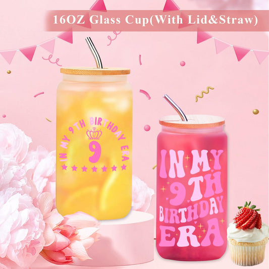 FUVLIFE 7 Year Old Girl Birthday Gifts Glass Decorations Theme 7 Size M 7