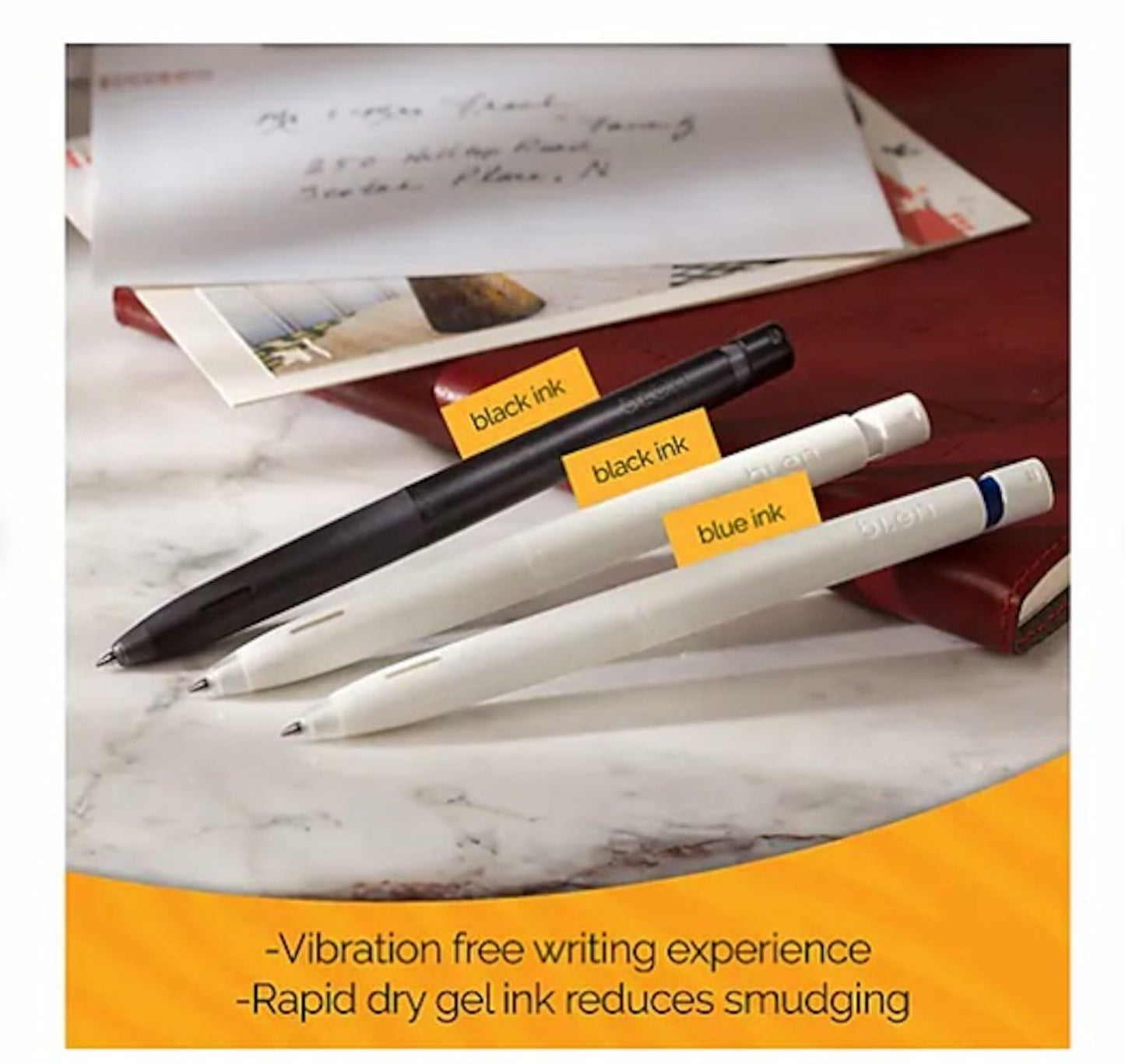 Zebra Pen Retractable Gel Pen bLen 0.7mm Medium Point Black Ink