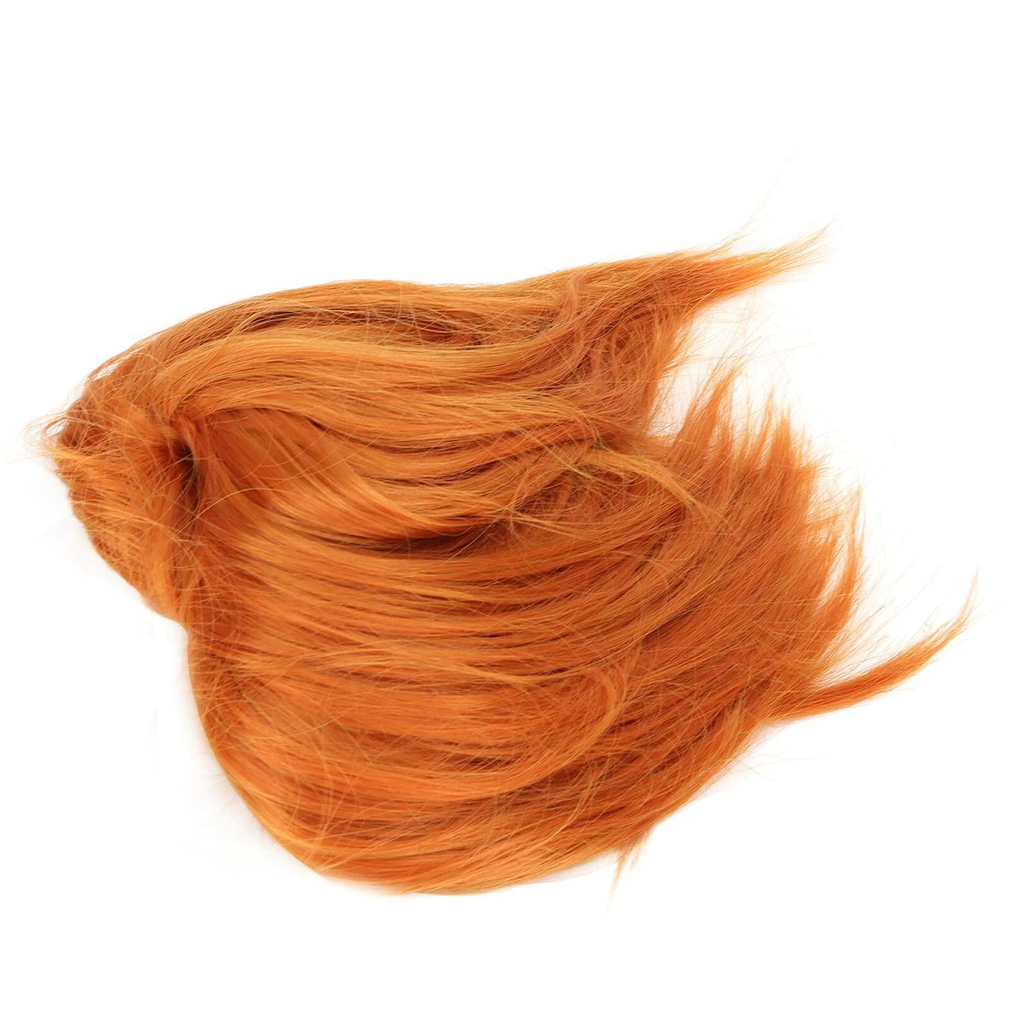 Sonew Messy Bun Hair Piece Ponytail Tousled Updo Soft High Elastic Orange