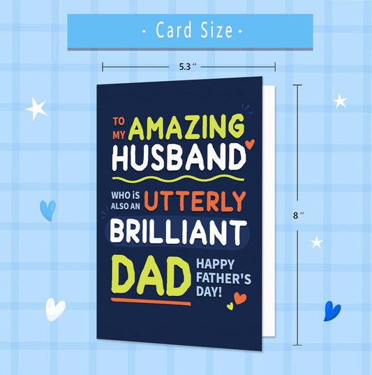 IDU Fathers Day Card for Husband from Wife Emotional Dual Roles ZN167