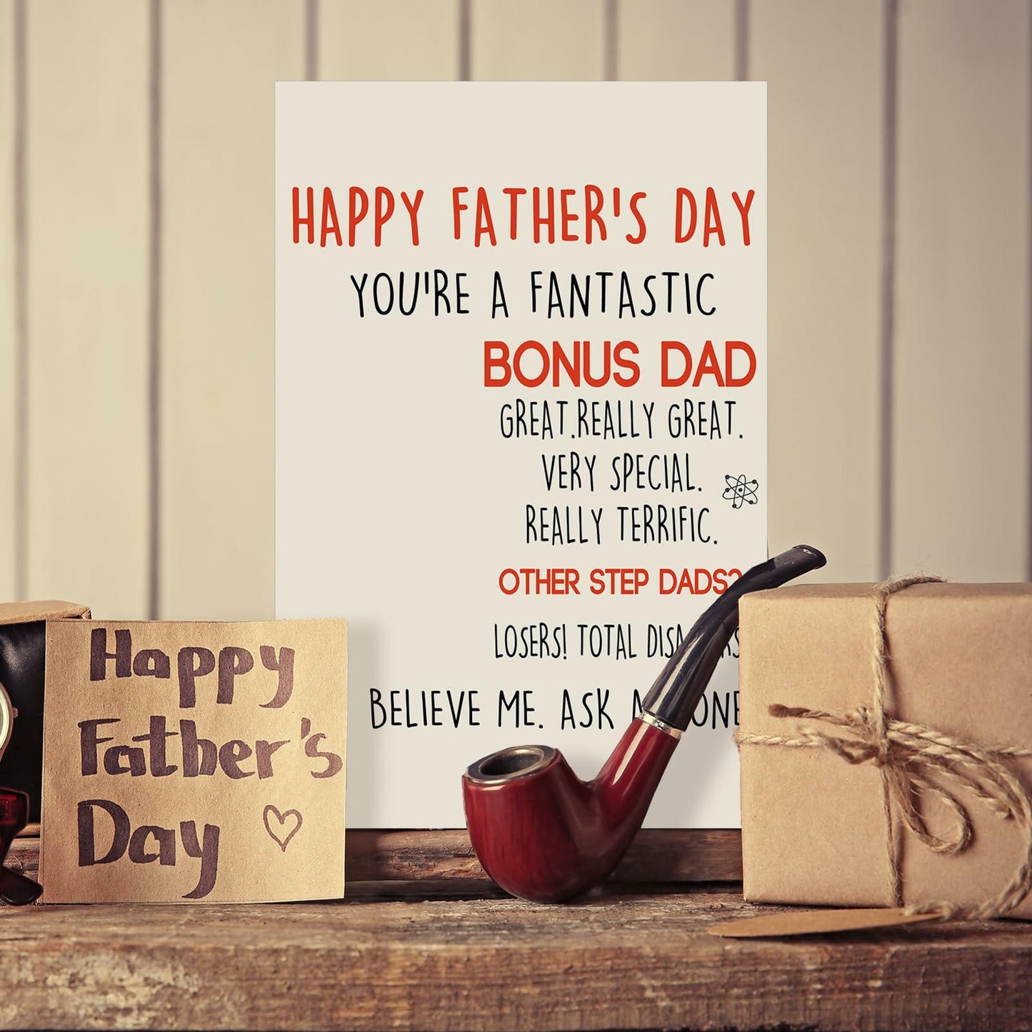 Missonemi Funny Fathers Day Card Gift for Dad Vintage MS366