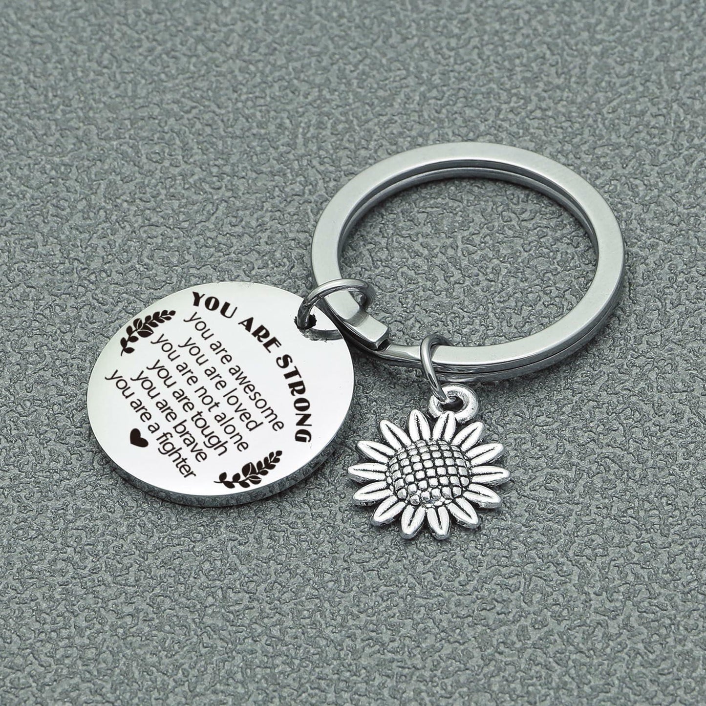ASANHAO Get Well Soon Keychain Cancer Survivor Support Gift 1.18″