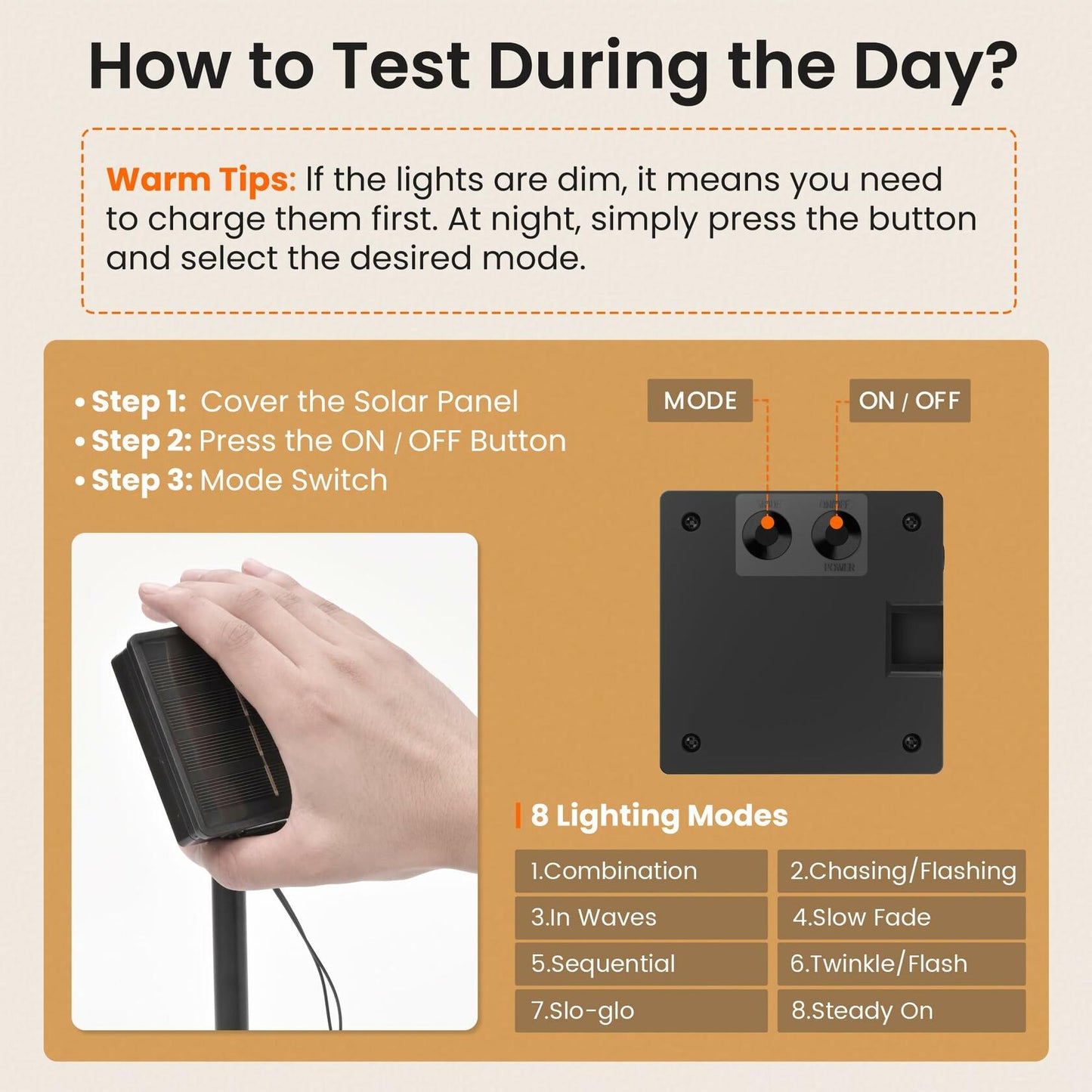 DomiHue Solar Lights Outdoor Waterproof 60LED 36ft String Lights Multicolor