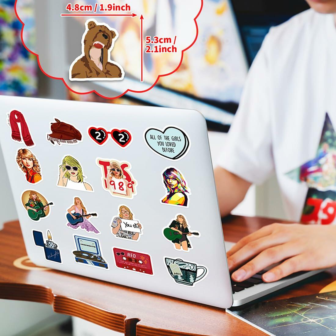 Kiislee 100 Popular Music Stickers Pop Singer Album Vinyl Multi-color