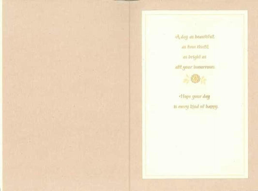Hallmark Wedding Card Mr. & Mrs. Elegant Design with Envelope