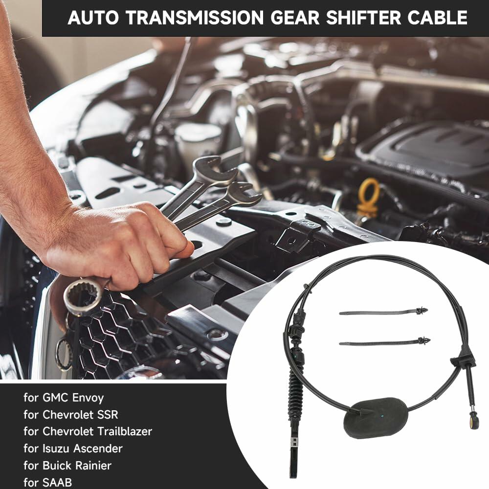 YOLLKY Automatic Transmission Control Lever Cable Chevrolet Trailblazer Black