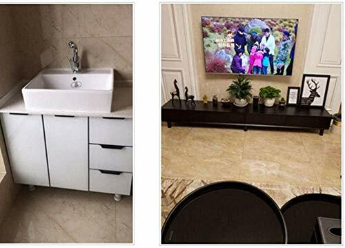 Lheng Stainless Steel Adjustable Furniture Legs Black 18cm 2 Pcs