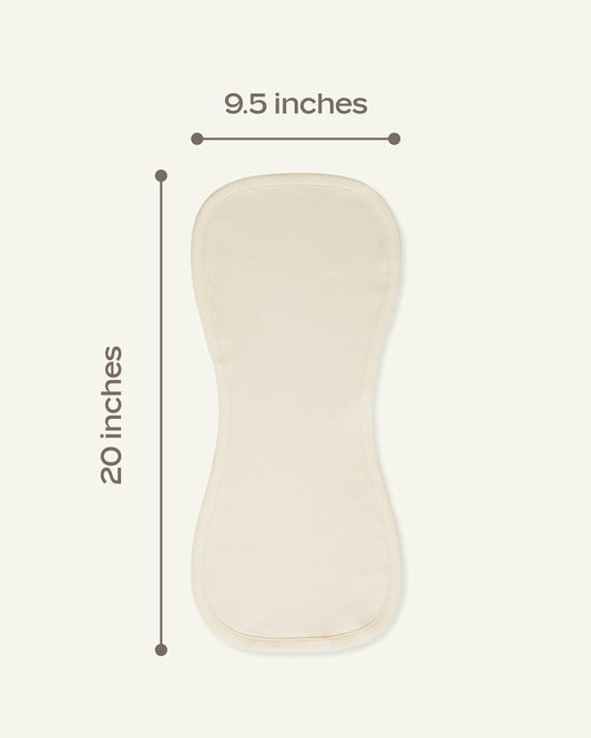 MON CHOU Organic Cotton Burp Cloths Baby 20x9.5 Meadow Cocoa