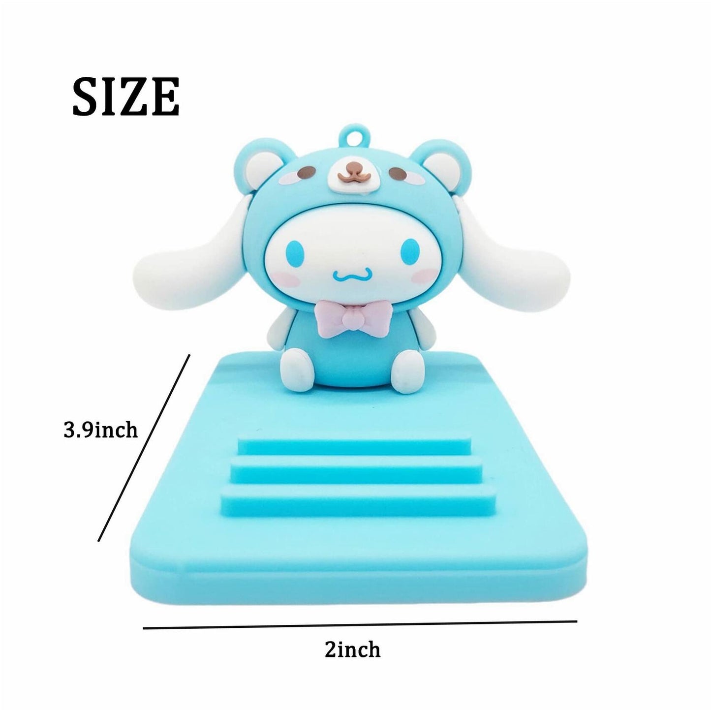 Sicpfuj Cute Phone Stand Desk Cell Phone Holder Blue Polyvinyl Chloride