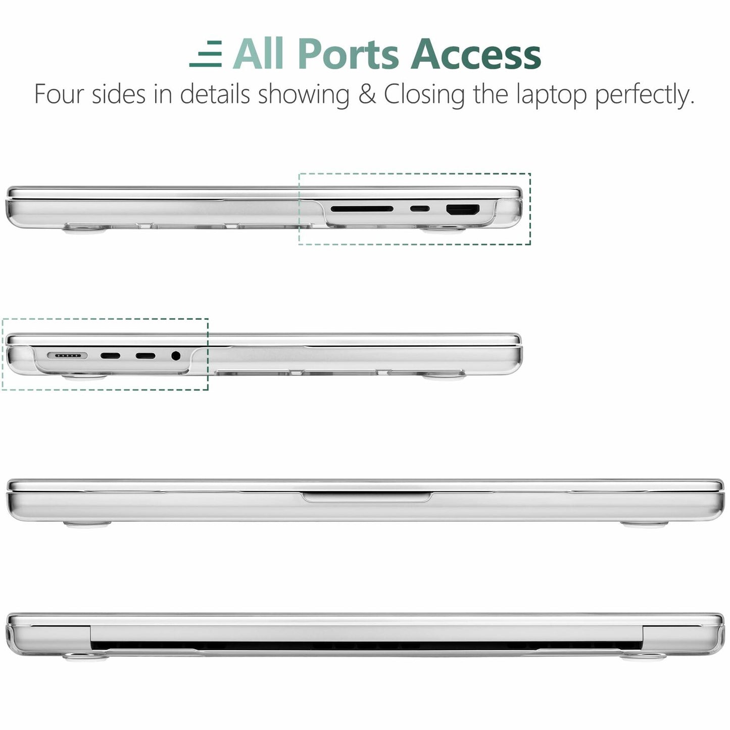 DONGKE MacBook Pro 16 Inch Case 2024 2023 2021 Pro Max Blue Flowers