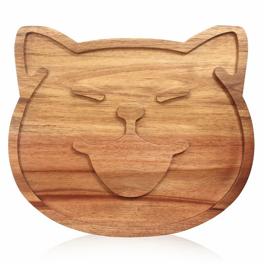 Renawe Decorative Acacia Wood Cheese Plate Serving Tray Large Solid Wood