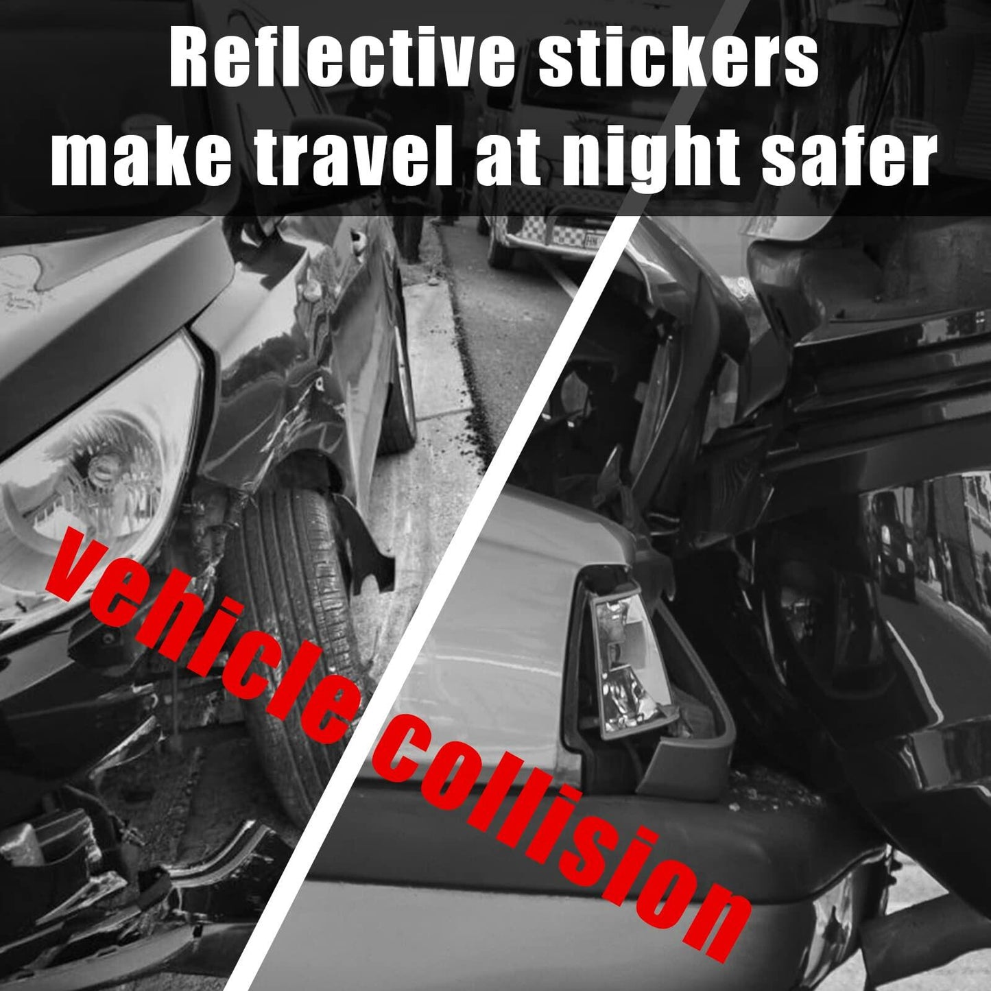 3D Strong Reflective Car Fender Trunk Wheel Tire Rim Stickers Diamond Grade