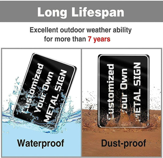 Eletina Street Sign Liability Swimming Pool Warning Aluminum Metal 8x8 Inch