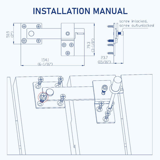 Bdmetals 6" Stainless Steel Heavy Duty Gate Latch Antirust Silver