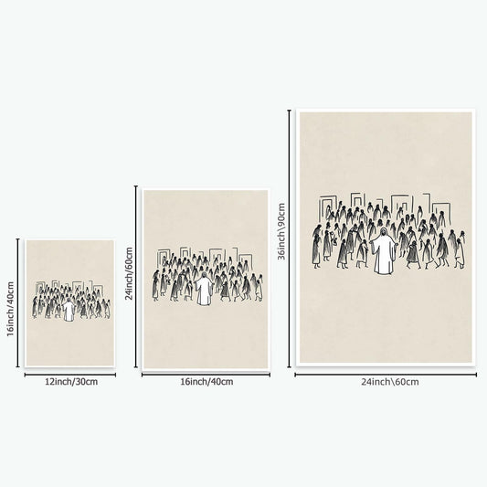 ZETCGSH Vintage Jesus Canvas Wall Art Poster 12x16 in Unframed