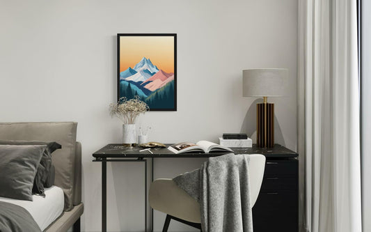 aj decor Shasta Trinity Alps Wall Art Print Poster 8x10 Portrait Paper