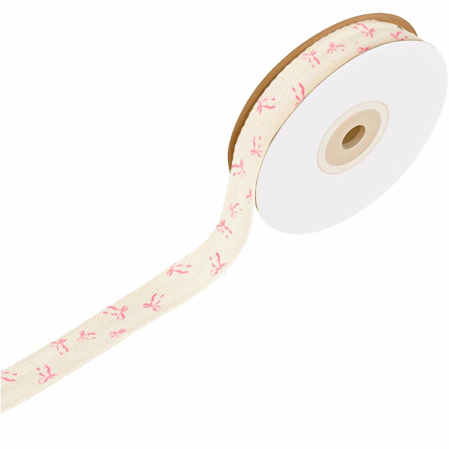 Luhiew Pink Cotton Bow Ribbon 3/5 Inch 10 Yards Craft Gift Wrap