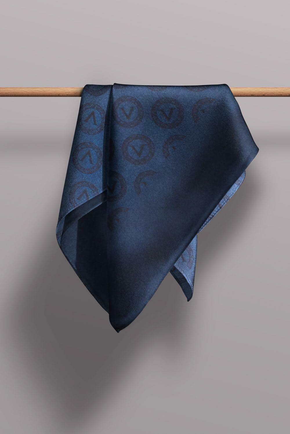 Vissona 100% Silk Satin Head Scarf Yellow 12x27in Size