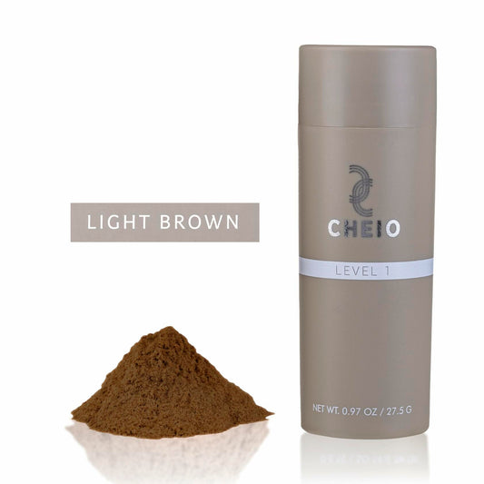 BestBy07/26 Cheio Hair Thickening Fibers 27.5g Level 1 Light Brown Keratin