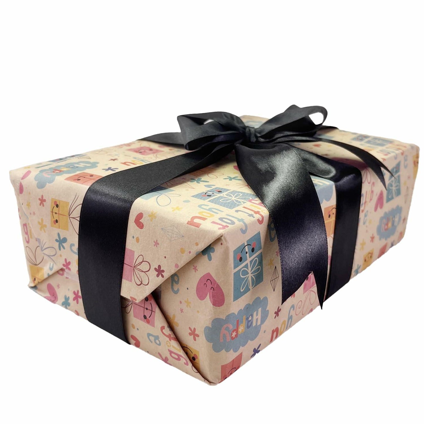 MEYIART Black Satin Ribbon 1.5in x 25yds Wedding Gift Wrapping Polyester