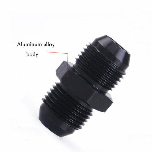 YOMIRACING 6AN Male to AN6 Male Flare Adapter Coupler Black Pack of 2