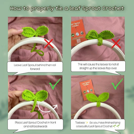 PIDELIGHT Handmade Knitted Crochet Leaf Sprout Multi-Functional Accessory