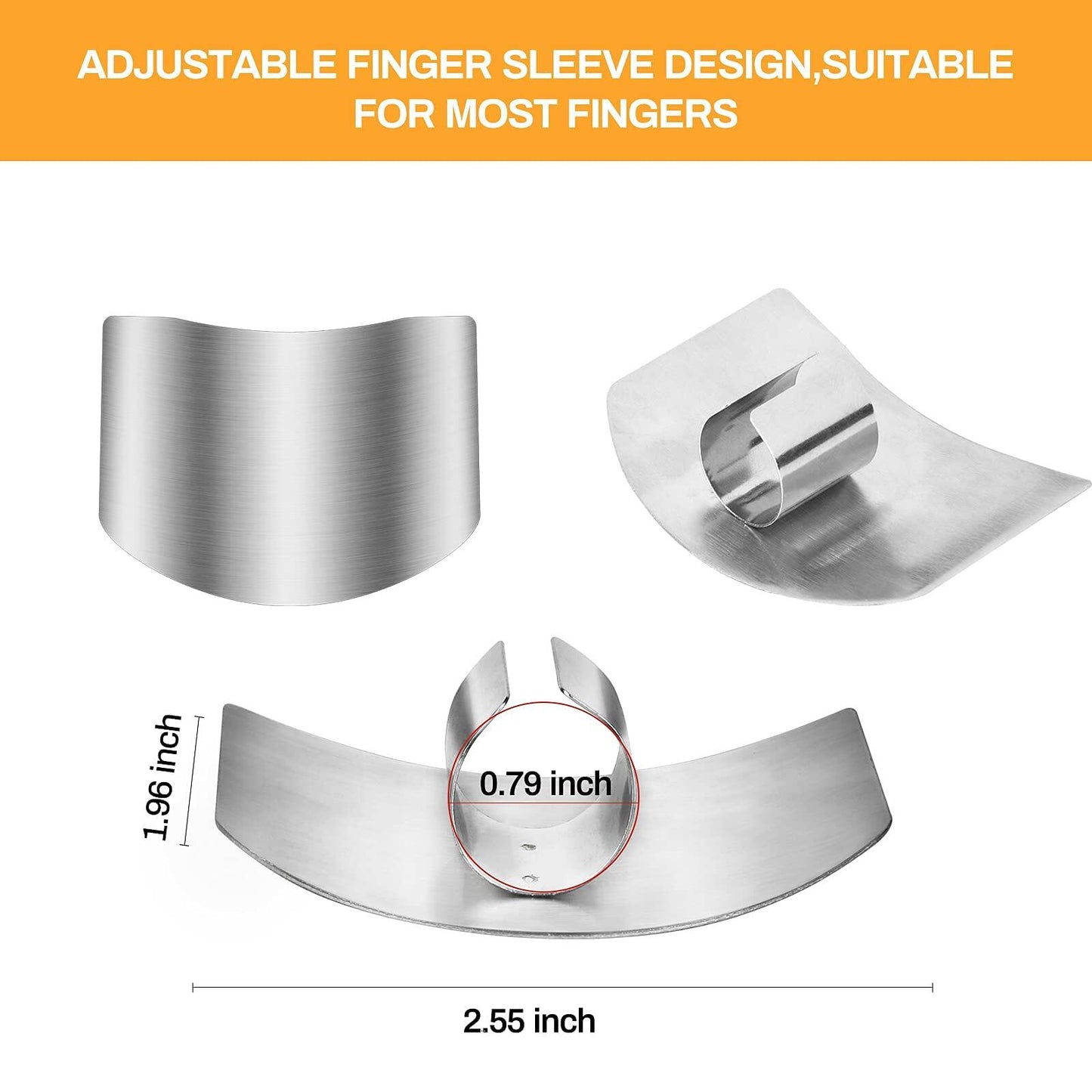 WOPIOYEN 4pcs Stainless Steel Finger Guards Knife Cutting Chopping Protector