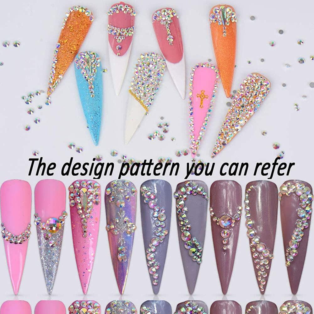 576pcs SS30 6.5mm AB Rhinestones Round Crystals for Nail Art Jewelry Crafts